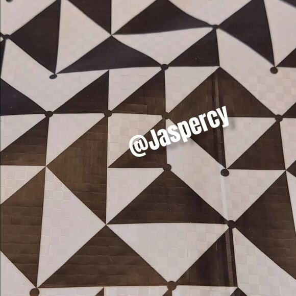 IKEA - KNALLA Two (2) Reusable Tote Bags Black & White Geometric Storage Recycle - Picture 7 of 11